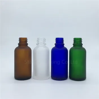 Kelionės butelis 500pcs 30ml gintaro žalia mėlyna Skaidri matinio stiklo eterinio aliejaus butelis,30cc stiklo kvepalų buteliuko lašintuvu