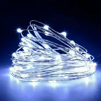 2/5/10M Kalėdų LED String Žibintai Varinės Vielos Pasakų Žibintai Naktinis Apšvietimas Girliandą Miegamasis Patalpų Vestuvių Naujųjų Metų Dekoro Lempos