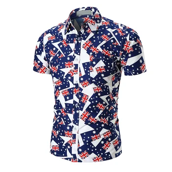NAUJŲ 2020 m. Vasarą nešioti savybes, vėliavos spausdintos Atsitiktinis Mados marškinėliai sutartis beach trumpas rankovės marškinėliai stilistas