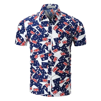 NAUJŲ 2020 m. Vasarą nešioti savybes, vėliavos spausdintos Atsitiktinis Mados marškinėliai sutartis beach trumpas rankovės marškinėliai stilistas