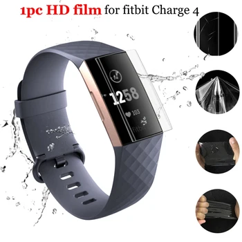 1PC Visiškai Padengti Ultra-plonas HD Screen Protector Filmas, Fitbit Mokestis 4 Smart watch priedai