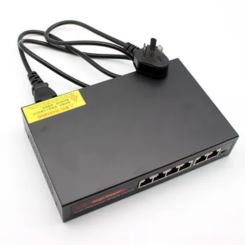 4 Uostų 4ch POE Smart switch Maitinimo Ethernet 10/100Mbps IEEE802.3af/ne DC48V VAIZDO POE IP camera