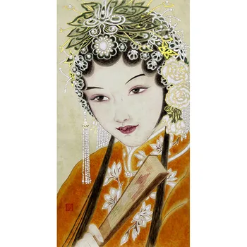 YongHe Namų dekoro Drobė Spausdinimo Kinų Tradicinė Pekino Opera Stiliaus Jauna Moteris, Sienų tapyba Už Papuošti Kambarį