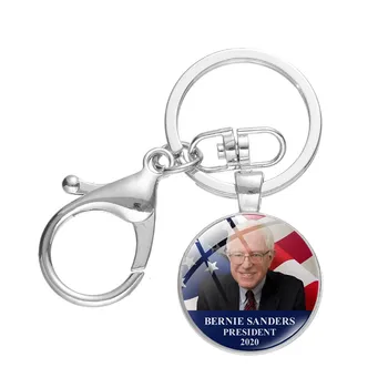 2020 Joe Bidenas jav Prezidento Rinkimų Keychain Bernie JAV Prezidento Stiklo Kupolas Key Chain Papuošalai