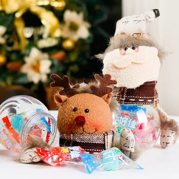 2018 naują Kalėdų dekoracijos, senus žmones, sniego, briedžiai, smulkūs, skaidrios PVC saldainiai