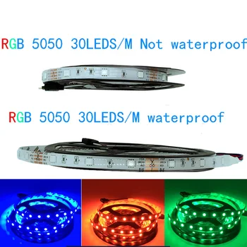 LED Juostelės Žibintai, 20M RGB 5050 SMD Lanksti Juostelė atspari Vandeniui RGB LED Šviesos Diodų Juosta DC 12V 24 Pagrindinių Stiprintuvai Slopintuvo Reguliatorius