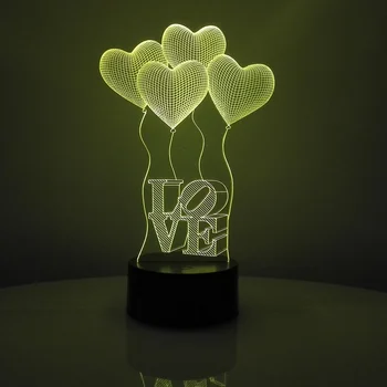 Firstblue 3D Iliuzija Stalo Lempa 7 Spalvų LED Nakties Šviesos Berniukų Žaislas Kūrybos Dovanos, Vaikų Kambario Spinta Naktiniai Dekoratyvinės šviesos