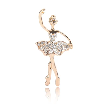 Išskirtinį Gracinga Baleto Šokėjas Ballerinas Sagė Visą kalnų krištolas Sagė Šokių Sagės Elegantiška Panele Dovana
