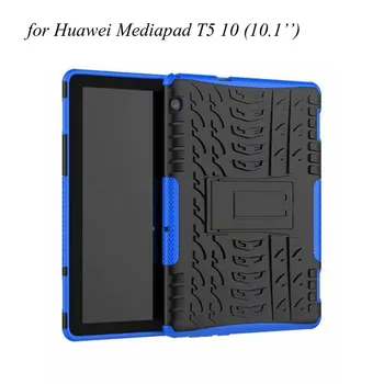 Hibridinis Stovi KOMPIUTERIS+TPU Galinio Dangtelio Huawei Mediapad T5 10 M3 Lite 10.1 M5 10.8 Tablet Šarvai Apsaugų Atveju 100VNT/Daug