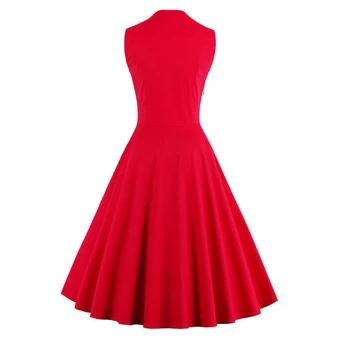S-5XL Moterų Apdaras Retro Vintage Suknelė 50s 60s Rockabilly Dot Sūpynės Pin Iki Vasaros Šalis Suknelės Elegantiškas Tunika Vestidos Atsitiktinis