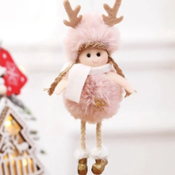 4Pcs Kalėdų Pliušinis Angelas Žavesio Vaikų Cute Lėlės Lėlės Dovana Kalėdų Eglutė Pakabukas