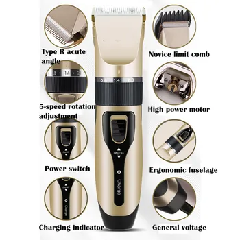 Smart Home Šeimos Antakių Clipper Barzda Grožio Metalo Profesionali Plaukų Clipper Elektros Belaidžius Plaukų Šukavimas Namų Kirpimas