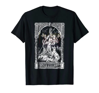 Prekės vyrų marškinėliai Odin Jo Sosto Skandinavų Vikingų Mitologiją Allfather 1901
