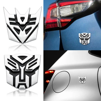 1pcs Metalo Transformatoriai Automobilių Stilius Cool Autobots Logotipą, Automobilių Optikos Automobilių Lipdukas Emblema Ženklelio Lipdukai Automobilio Uodega Lipdukas Priedai