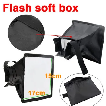 Universalus Nešiojamų Flash Difuzorius Softbox 15 x 17cm Fotoaparato Blykstė 