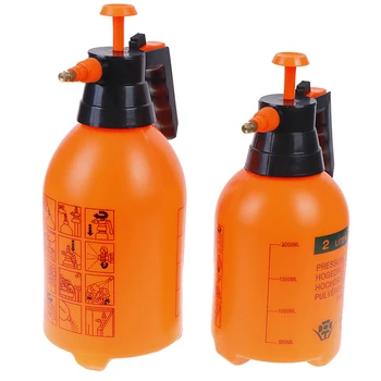 2L/3L Orange Rankų Slėgio Sukelti Purkštuvas Butelis Reguliuojamas Antgalis Vario Galva, Rankinis Oro Suspaudimo Siurblys Purškimo Butelis, 1 Vienetas