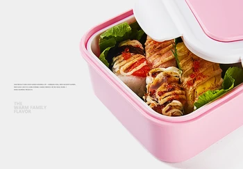 1400ml Japonų Pietūs Boxs Konteinerių Su Kameromis, Mikrobangų Bento Box konteineriai, Buitiniai, Lauko, Maisto langelį BPA Free
