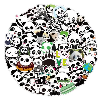 50Pcs Gyvūnų Animacinių filmų Mielas Panda Grafiti Lipdukas Asmenybės Motociklo Gitara Bagažo Vandeniui Lipdukas