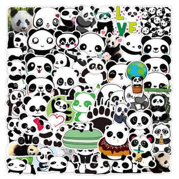 50Pcs Gyvūnų Animacinių filmų Mielas Panda Grafiti Lipdukas Asmenybės Motociklo Gitara Bagažo Vandeniui Lipdukas