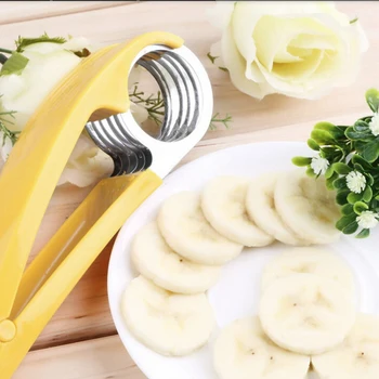 Plastikiniai Vaisių, Daržovių Peilis Bananų Kumpis, Dešra Slicer Cutter Su Nerūdijančio Plieno Virtuvės Įrankių, Įtaisų 17.5*4CM