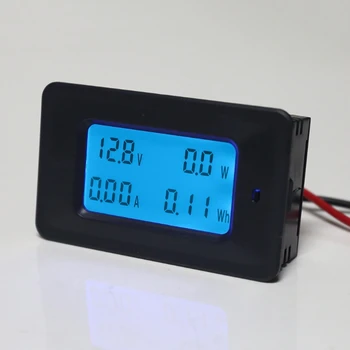 20A/50A/100A Digital 8-100V Voltmeter Ammeter LCD Įtampa Srovės Elektros Energijos Matuokliu Detektorius
