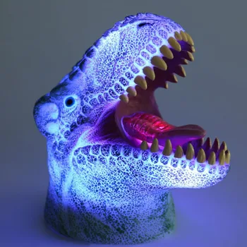 Kūrybos Švyti Spalvinga 3D Didelė Burna Dinozaurų Atmosferą Helovinas Žibintai Klaidingą Patapšnojo Šalis Tiekimo Šviesos Stalas Stalo lempa Dovana