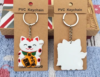 IVYYE 1PCS Likimo Katės Mados Anime Key Chain PVC Pav paketų prižiūrėtojų raktinę mielas Žaislai Keychain Keyholder Gimtadienio Dovana Unisex NAUJAS