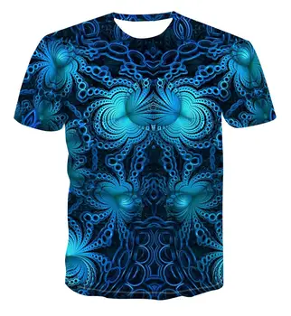 2021 naujas vasaros stiliaus vyriški T-shirt spalvinga kūrybinių 3D spausdinimo vyriški T-shirt hip-hop atsitiktinis marškinėliai viršų
