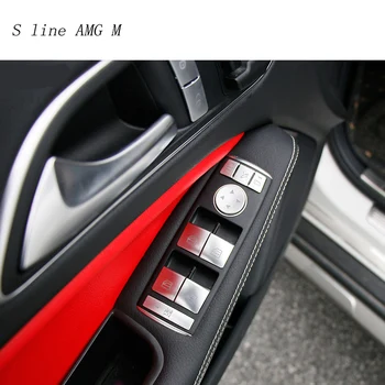 Automobilio stilius Lango Stiklo Keltuvas mygtukai padengti Lipdukas blizgančiais Mercedes Benz CLA GLA ML, GL GLE GLS A/B/C/E klasė Aksesuarai