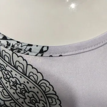 NEMOKAMAI STRUČIŲ Moterys T Marškinėliai Spausdinami Trumpas Rankovės Nereguliarus Modelio Baltos Tendencija Elegantiškas Noble 