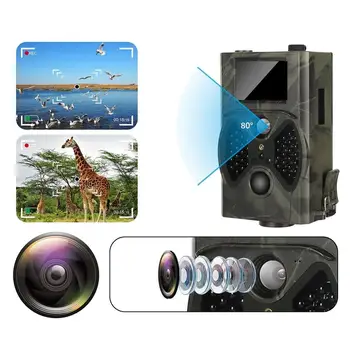 Medžioklės Takas Camera 12MP HD 1080P Vaizdo Skautų Naktinio Matymo Diodai Spąstus Kamera Laukinių Gyvūnų