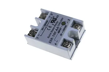 1 set SSR-100AA 100A (Solid State Relay Module 80-250V AC Įvesties 24 - 380VAC