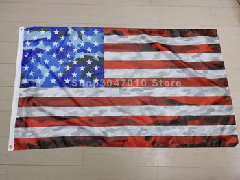 CUSTOM Line Amerikos JAV Vėliava 3x5 koja Žvaigždės ir Juostelės iš Žalvario Grommets Kamufliažas apdailos vėliavos banner