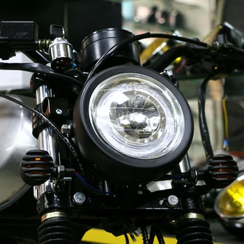 Universalus Motociklas LED Žibintai DC 12V Moto Priekiniai Žibintai Motociklų Remonto Žibintas Motoroleris Retro Dėmesio Motorinių led Žibintų