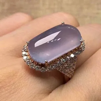 BAOSHINA Taro Kristalų Moterų Žiedas Madinga rožinė Aukso Spalvos Žiedas Papuošalai 2020 Papuošalai Vestuves Priedai