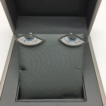 Mados dizaino papuošalų brincos AAA kubinių zironia big blue blogio akių stud auskarai moterims bijoux partijos priedai