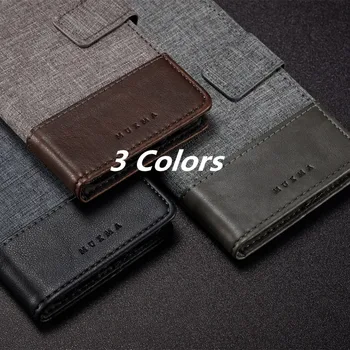 Prabanga Piniginės Flip Case For LG V30 Premium PU oda + Drobė Verslo Stiliaus Piniginė atveju Flip Cover 