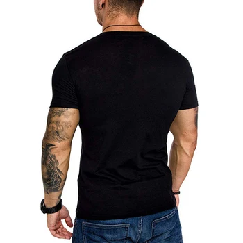 2020 Karšto vyriški Marškinėliai Atsitiktinis vientisos Spalvos Slims Fit V-Kaklo, Seksualus, Trumpas Rankovės Raumenų T-Shirt Vyrai Viršuje Vasaros Pagrindinis T-Shirt