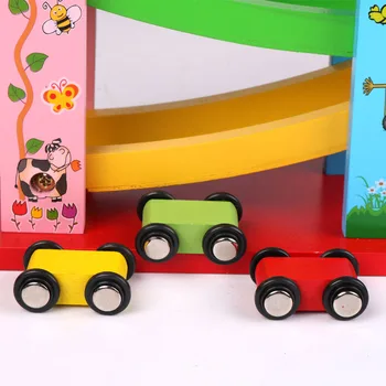 INBEAJY Montessori Žaislai Ankstyvojo Vaikų Dėlionės Mediniai BlocksToy inercijos sklandymo automobilio Nustatyti Blokai Vilkdami Žaislai Vaikams