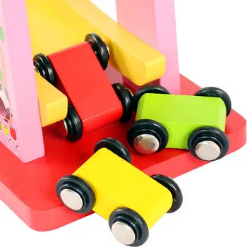 INBEAJY Montessori Žaislai Ankstyvojo Vaikų Dėlionės Mediniai BlocksToy inercijos sklandymo automobilio Nustatyti Blokai Vilkdami Žaislai Vaikams