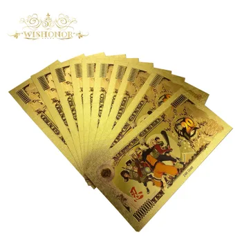 10vnt Anime Naruto, Sasuke aukso banknotų Japonijos banknotų