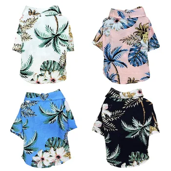 2020 Spalvinga Pet Vasaros Havajai Paplūdimio Gėlių Marškinėliai Šunys Spausdinti Drabužius Šunims Kostiumas Katė Vasaros Drabužių Komplektus Augintiniai