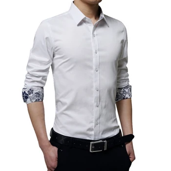 2019 Naujas Mados Camisa Masculina Ilgomis Rankovėmis Marškinėliai Vyrams Korėjos Plonas Dizainas Oficialų Atsitiktinis Vyras Kietas Marškinėliai