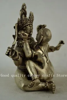 Kolekcionuojamų Papuoštas rankų darbas baltos spalvos vario, Kad meilė Budos statula