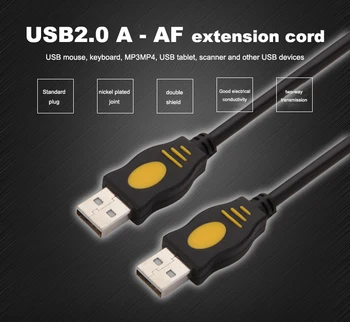 USB į USB prailginimo Kabelis Type A Male Vyrų USB 2.0 Extender Radiatorių Standžiojo Disko Webcom USB 2.0 Kabelis Pratęsimo