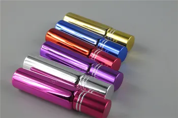 12pcs/daug 5Colors Roller Buteliai Su 10 CC UV Stiklo konstrukcija ant Butelio Eteriniai Aliejai Kosmetikos Parfum Stiklo Taros