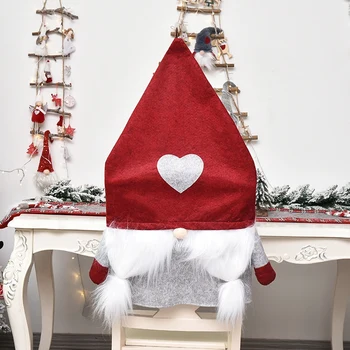 1Pcs Kalėdų Senelio Kalėdos Kėdžių dangose,ant Kėdės Nugaros Apima Kėdės Slydimo Apima Valgomasis arba Virtuvės Dekoracijos