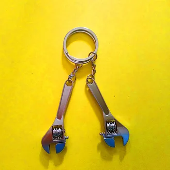 100 Vnt Mini įrankis keychains Reguliuojamas raktas keychain metalo keychain cinko lydinio raktas, žiedas įrankio paketų prižiūrėtojų raktinę kūrybos keychain pulteliais