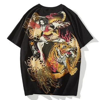 2020 m. Nauja Japonų Mada Prekės Vyrų Kvėpuojantis Trumpas Rankovėmis Medvilnės marškinėliai Summer Tee Marškinėliai Homme Camiseta Masculina V17