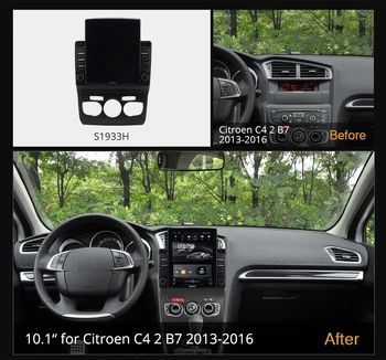 Ownice Android 10.0 Automobilio Radijo forCitroen C4 2 B7 2013 - 2016 GPS 2 Din Auto Stereo Grotuvas 4G LTE Tesla Stiliaus DSP